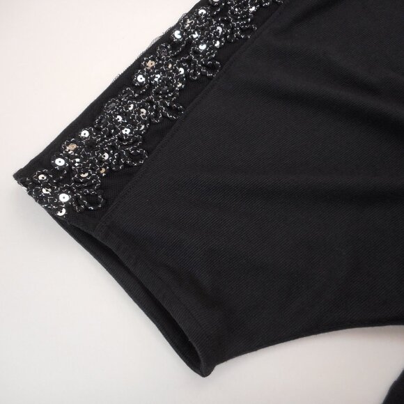 NWT Worthington Size XL Black Cardigan Sweater Sequin Embellished Dolman Sparkle - Picture 9 of 11